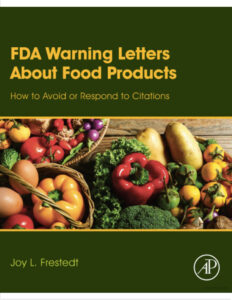 FDA Warning Letters about Food Products, green book cover with vegetables