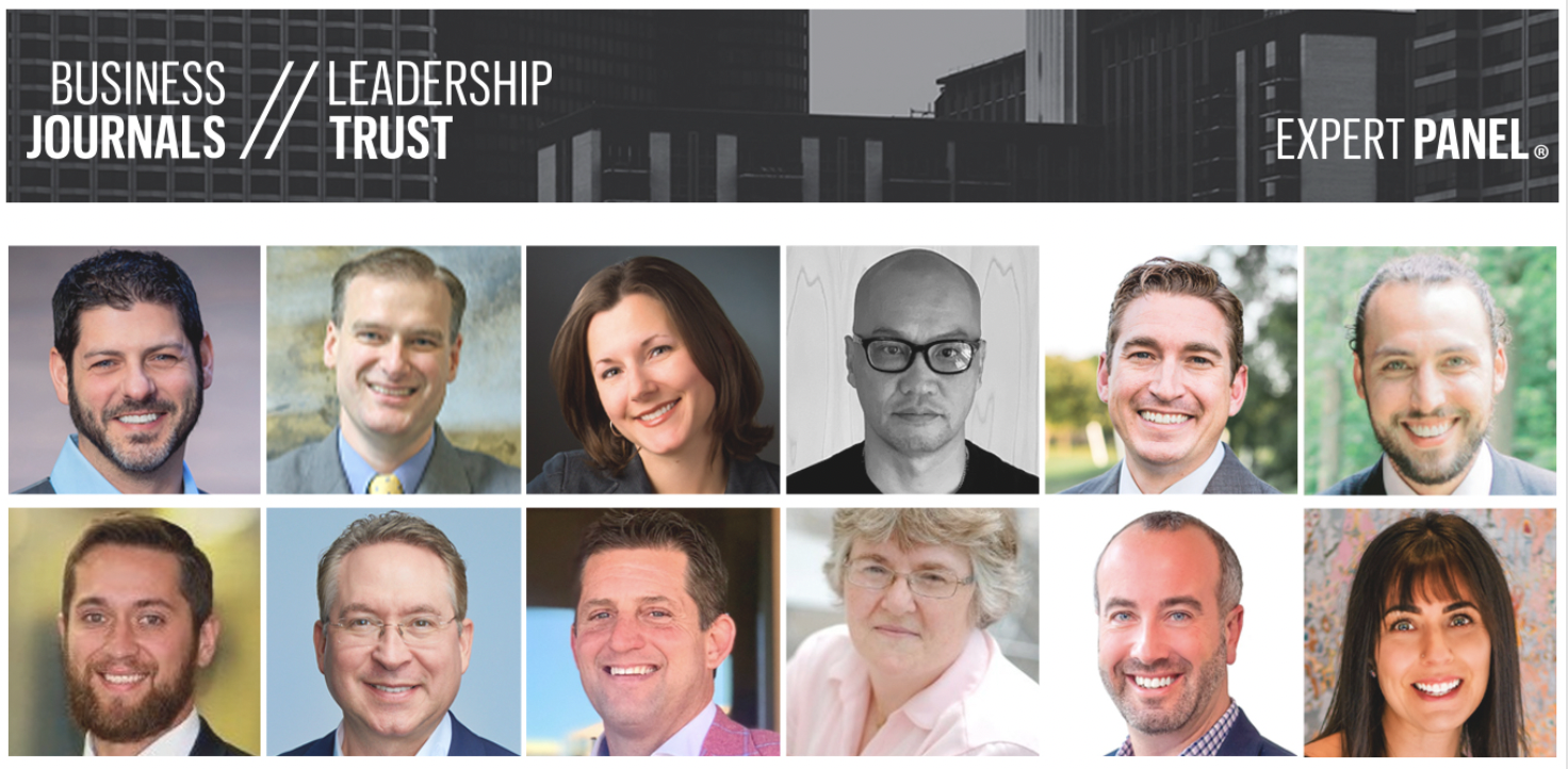 Business Journals Leadership Trust logo and headshots of Expert Panel authors
